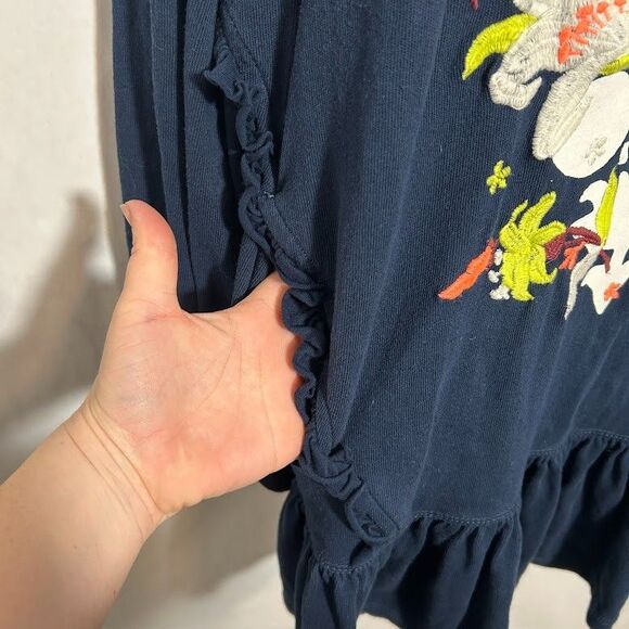 Free People FP Movement Spring Forward Tunic Sweater Dress XL Blue Embroidered - Picture 6 of 9